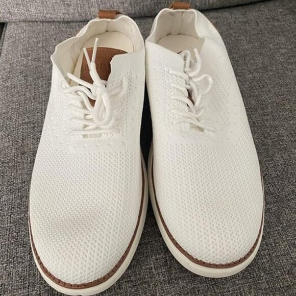 🆕VILOCY Men's White Casual Dress Oxfords Business Mesh Breathable Sneakers - Picture 1 of 13